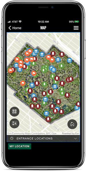 app overhead map view